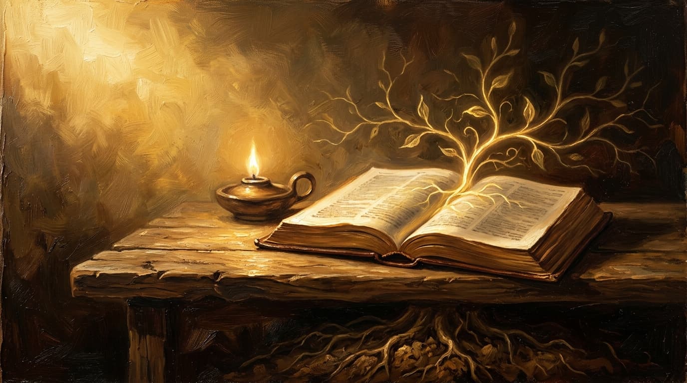 Illustration for "Belief: meaning, Bible context, and common misunderstandings" — warm, painterly scene inspired by the article's themes
