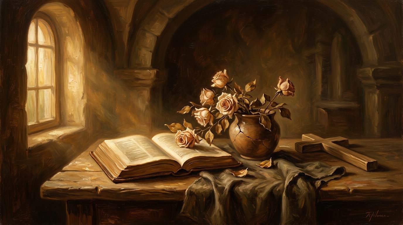 Open Bible and candle offering comfort for grief and mourning