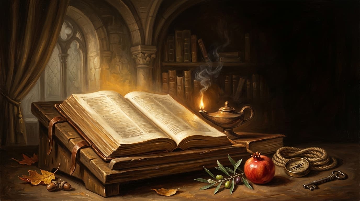 Illustration for "Bible verses for every season: a topical guide" — warm, painterly scene inspired by the article's themes