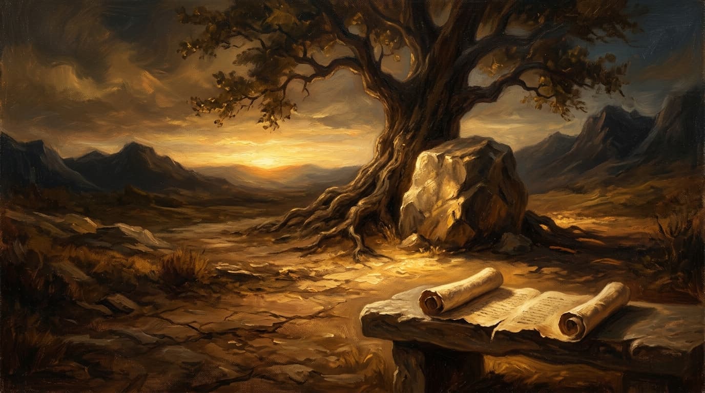 Illustration for "Bible verses about courage: strength for our fears" — warm, painterly scene inspired by the article's themes