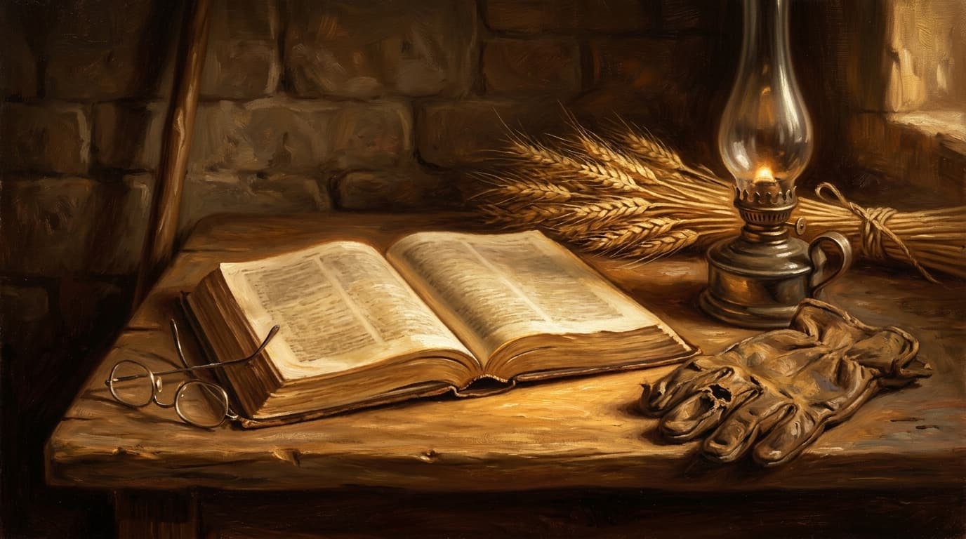 Illustration for "Father's Day Bible verses: what Scripture says about fatherhood" — warm, painterly scene inspired by the article's themes