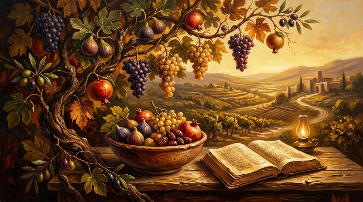 Illustration for "The fruit of the Spirit: character formation in Galatians 5" — warm, painterly scene inspired by the article's themes