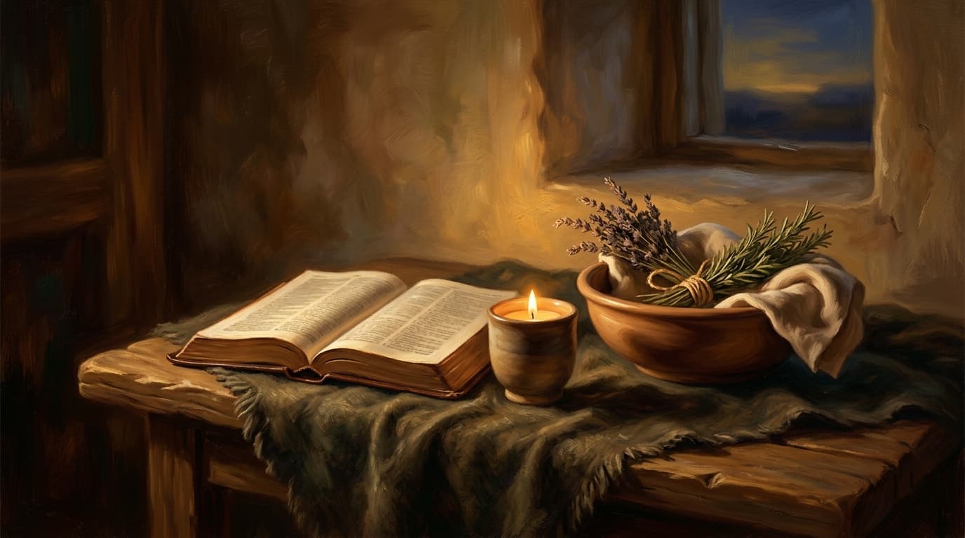 Illustration for "How to comfort as a Christian" — warm, painterly scene inspired by the article's themes