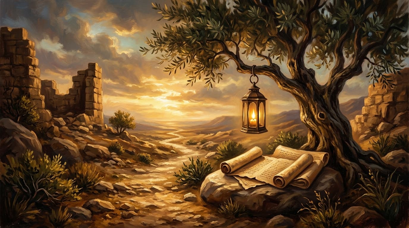 Illustration for "Isaiah 41:10 meaning: what God is really promising" — warm, painterly scene inspired by the article's themes