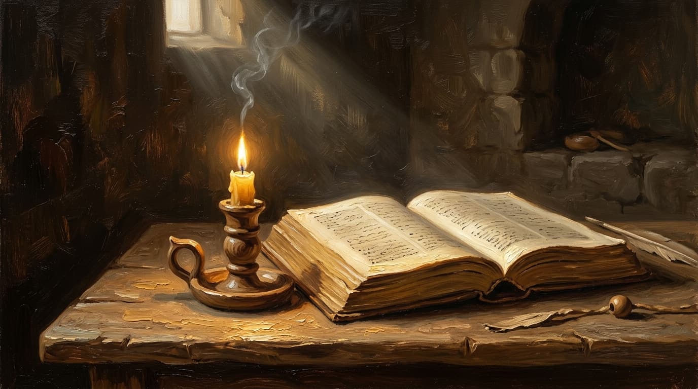 Illustration for "Lectio divina: a guide to contemplative Bible reading" — warm, painterly scene inspired by the article's themes