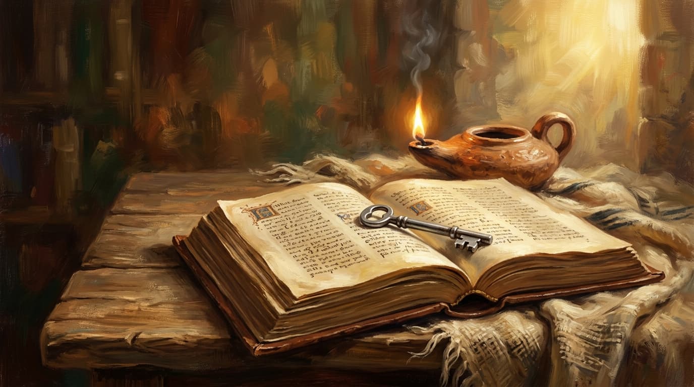 Open Bible with highlighted popular verses and study notes