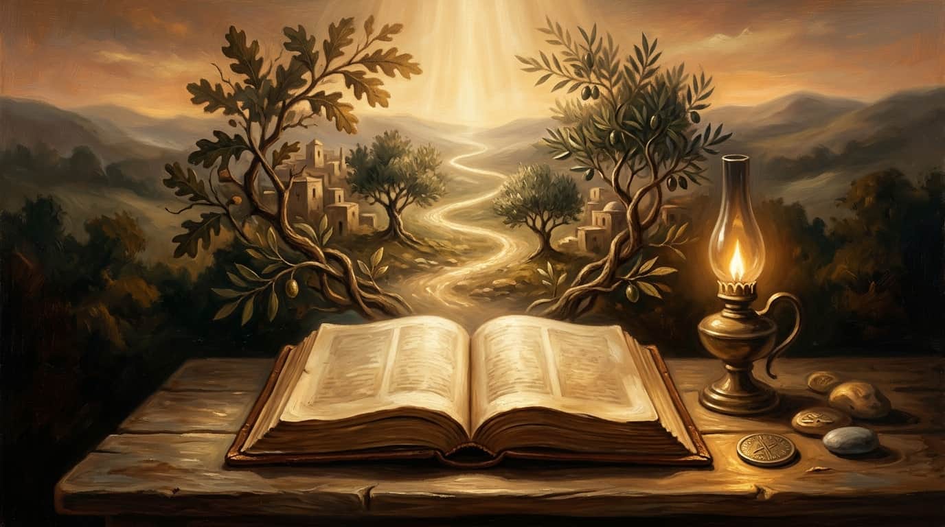 Illustration for "Proverbs: meaning, Bible context, and common misunderstandings" — warm, painterly scene inspired by the article's themes