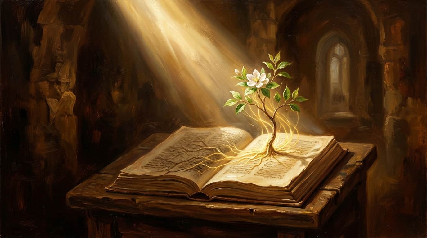Bible open to Romans 12:2 with notes about transformation and renewed minds