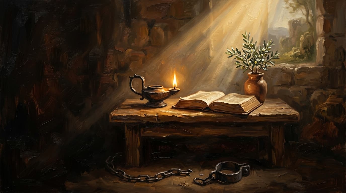 Illustration for "Exploring the meaning of 2 Timothy 1:7" — warm, painterly scene inspired by the article's themes