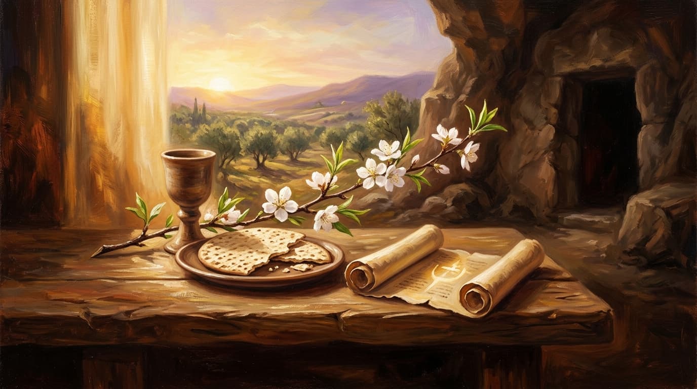 Illustration for "Understanding Easter: a closer look" — warm, painterly scene inspired by the article's themes