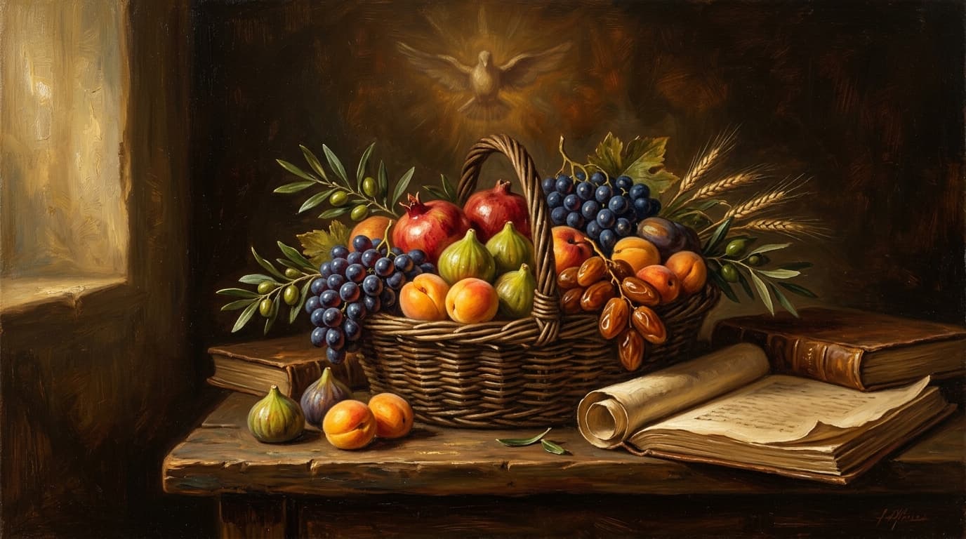 Illustration for "Exploring the meaning of Galatians 5:22-23" — warm, painterly scene inspired by the article's themes