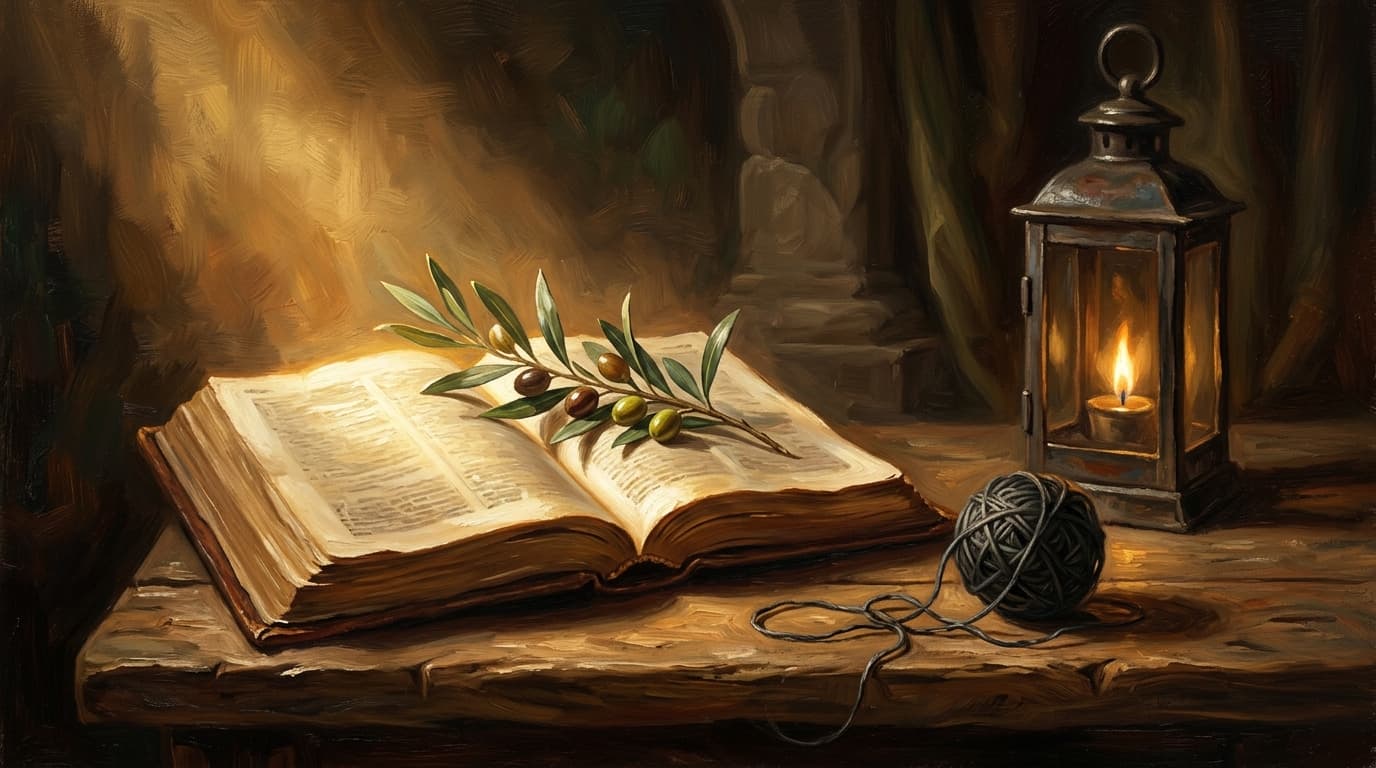Illustration for "What does the Bible say about anxiety? Scripture's answer to the anxious mind" — warm, painterly scene inspired by the article's themes