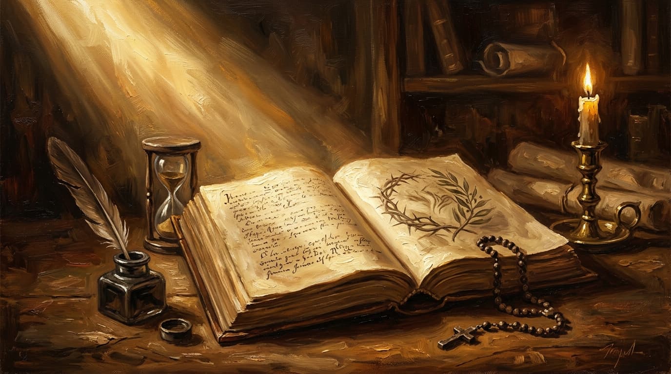 Illustration for "What the Bible says about suffering and faith" — warm, painterly scene inspired by the article's themes