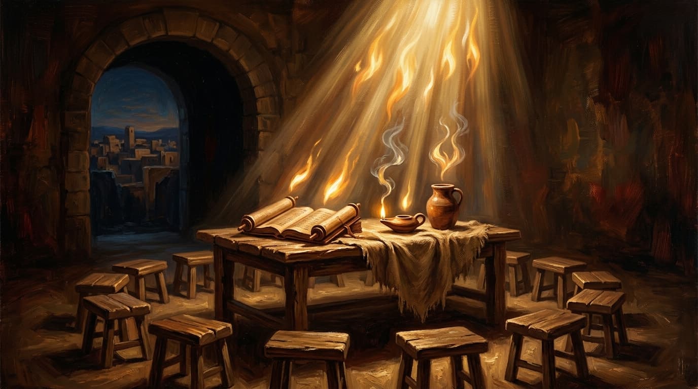Illustration for "What is Pentecost? The birth of the church in Acts 2" — warm, painterly scene inspired by the article's themes